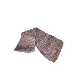 VTG 1970's Made in Italy Wool Acrylic Scarf Lazarus Columbus OH Ombre Knit Wrap